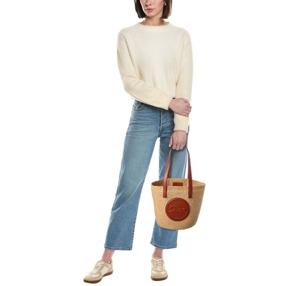 Chloé Horse Medal Large Paper & Leather Basket Tote, Brown - Picture 4 of 4